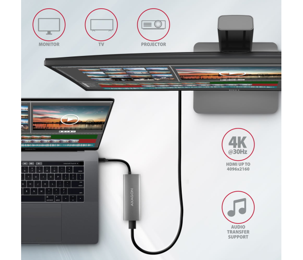Axagon HMC-5G21 USB-C 10Gbps SPEEDSTER 5in1 hub - 1485451 - zdjęcie 2